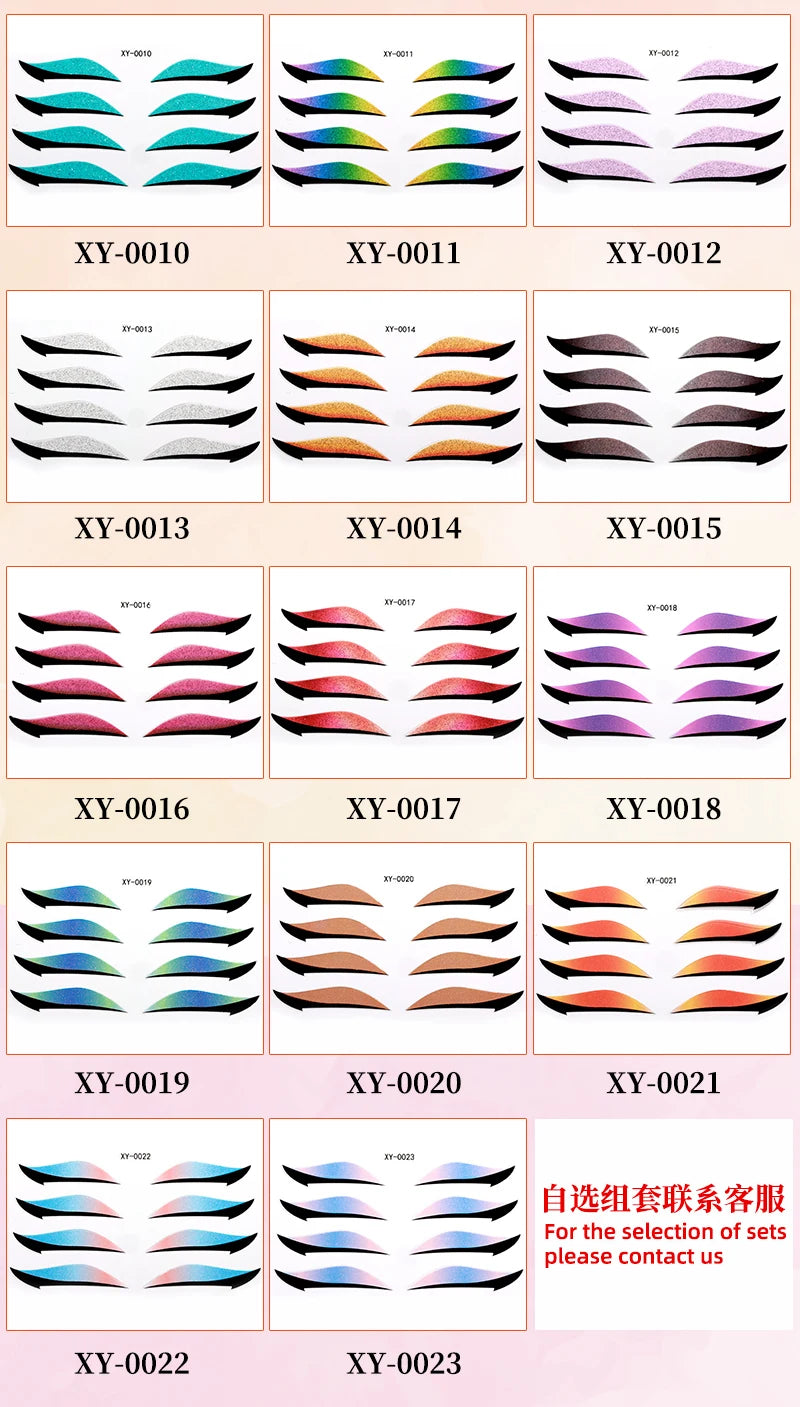 Adesivi Eyeliner Glitter Waterproof – Stickers Trucco Occhi Party