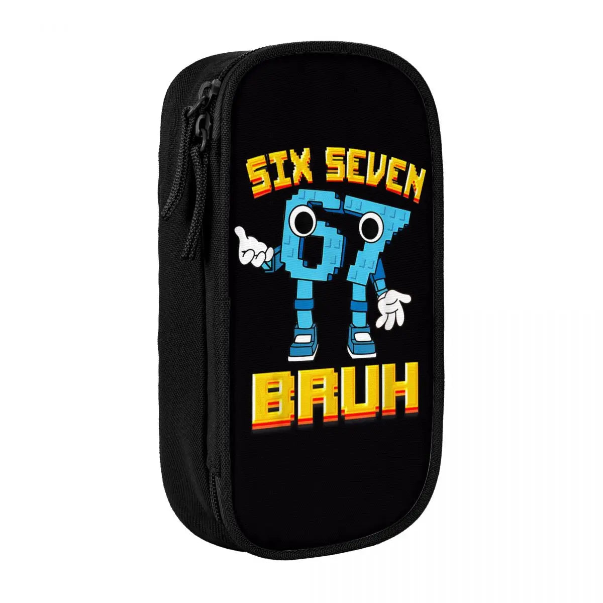Meme 6 7 Six Seven Italian Steal A Brainrot 67 Pencil Case Canvas Pencil Box Child Vintage College School Pencil Cases Supplies