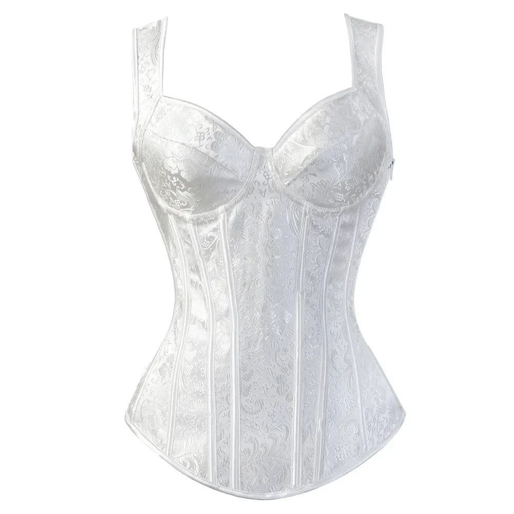 Corsetto Steampunk Overbust Donna – Bustier Modellante Push Up Vintage