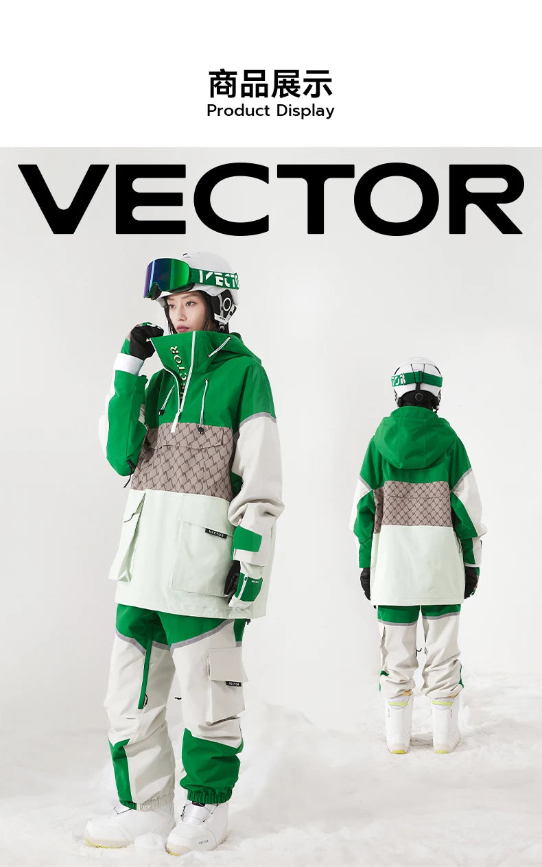 Tuta da sci unisex con cappuccio e dettagli riflettenti – giacca imbottita, impermeabile e termica per sport invernali