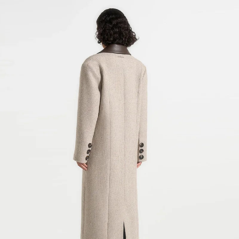 Cappotto Lungo Donna a Pois con Cintura - immagine 13