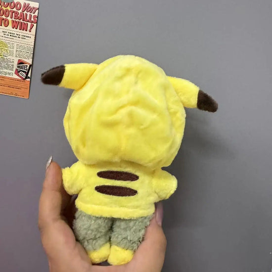 Set di abbigliamento per bambola Labubu da 17 cm – Tuta Pikachu con cappuccio e accessori