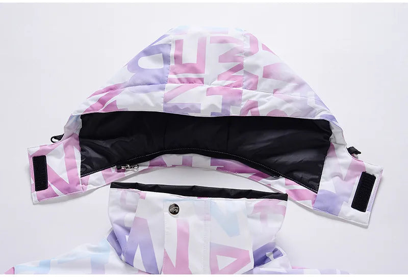 Tuta da sci donna impermeabile e antivento 2-pezzi – giacca + pantaloni snowboard invernale 2025, windproof & waterproof