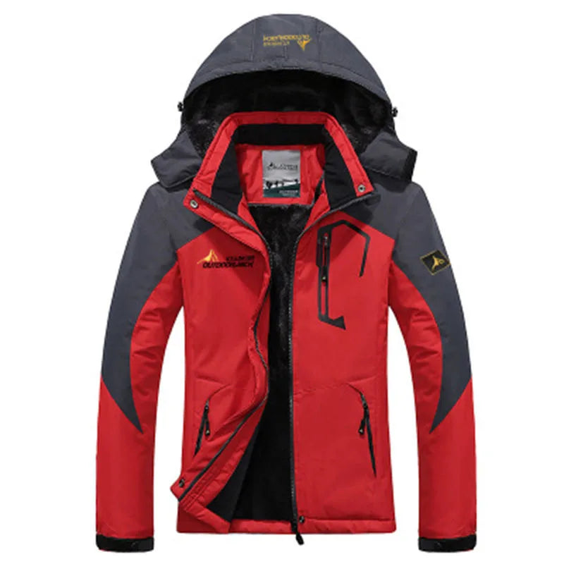 Parka uomo invernale con cappuccio pelliccia sintetica – giacca antivento + imbottita per freddo, stile militare hooded anorak