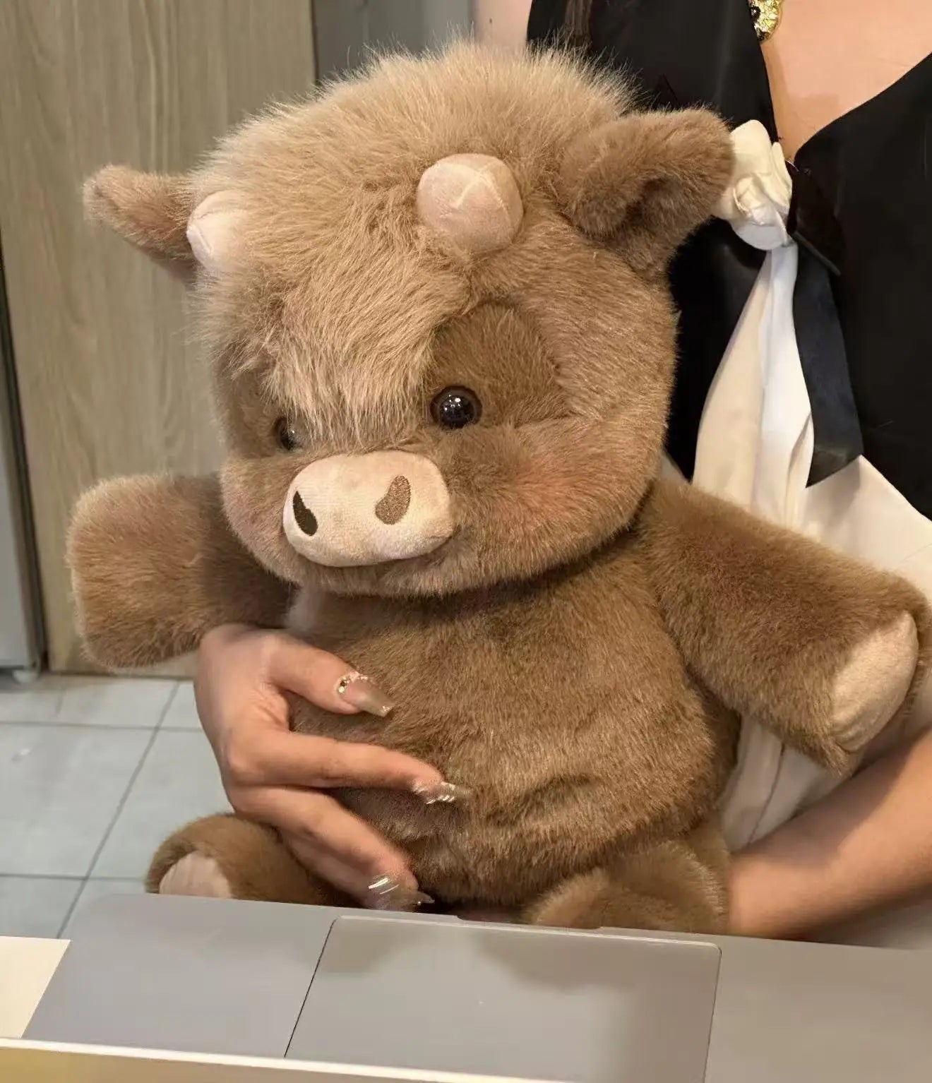 Cute Highland Calf Doll Running Little Cow Su 45cm Plush Toy Companion Toy Holiday Gift Decorative Ornament In Stock