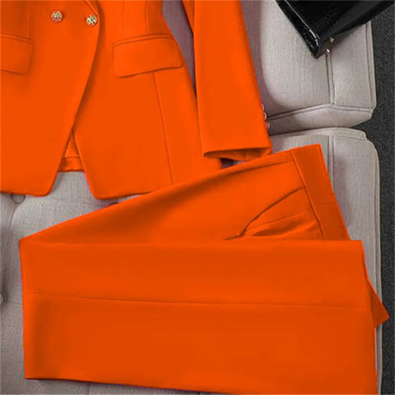 Completo blazer e pantaloni donna 2025 – Tailleur elegante a manica lunga, set 2 pezzi per ufficio, stile casual chic