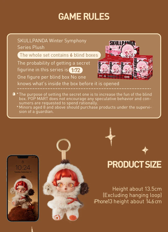 POP MART SKULLPANDA Winter Symphony Series Mystery Box 1PC Blind Box POPMART Limited to 2pcs per Order