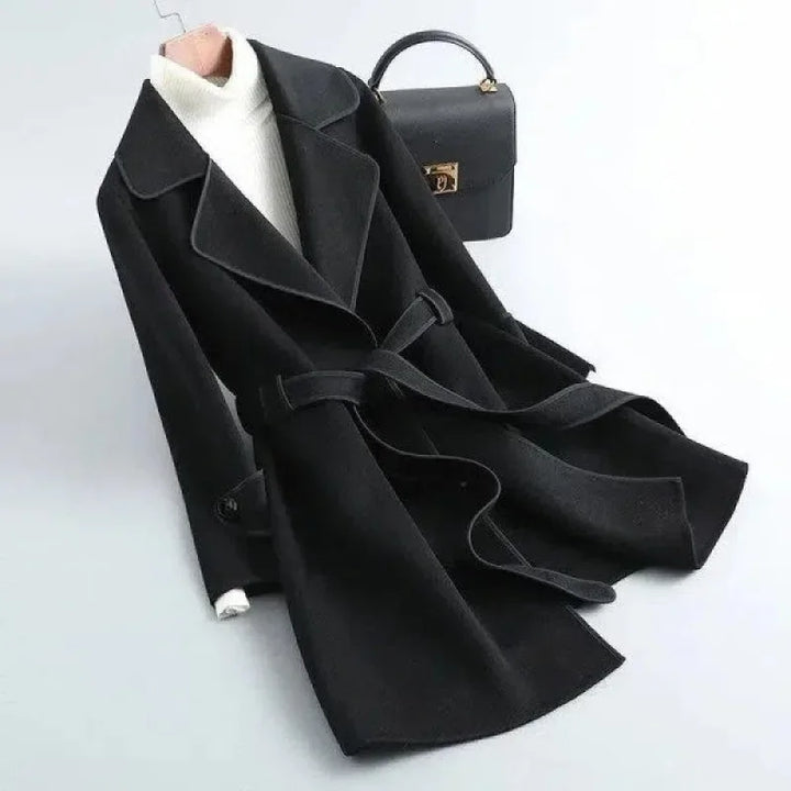 Cappotto donna doppio lato in lana – Korean style mid-length double-sided wool coat inverno 2025