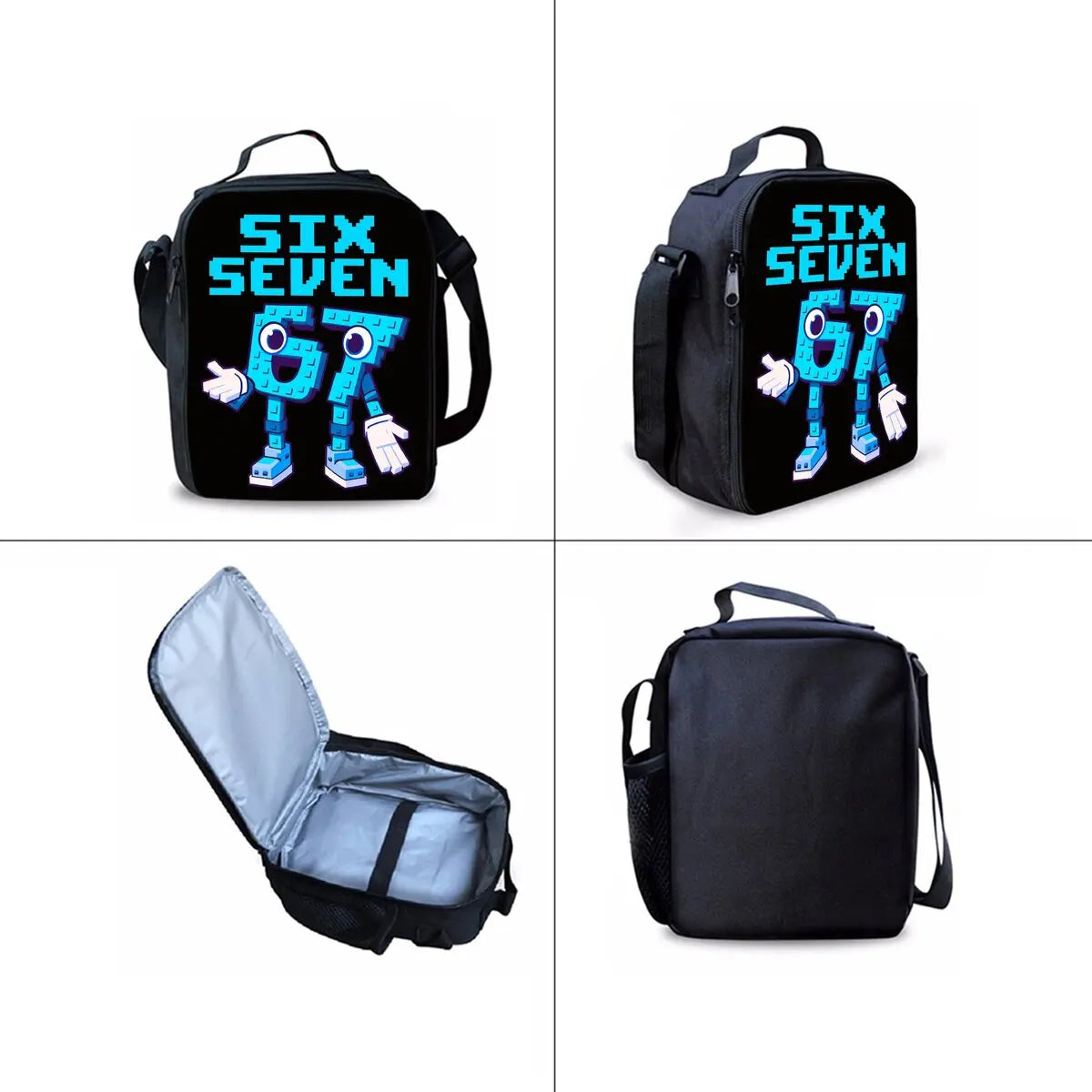 New Colorful Number 67 Print Three Piece Set Backpacks for Boy and Girls Best Gifts 2D Flat Cartoon School Bag for Children