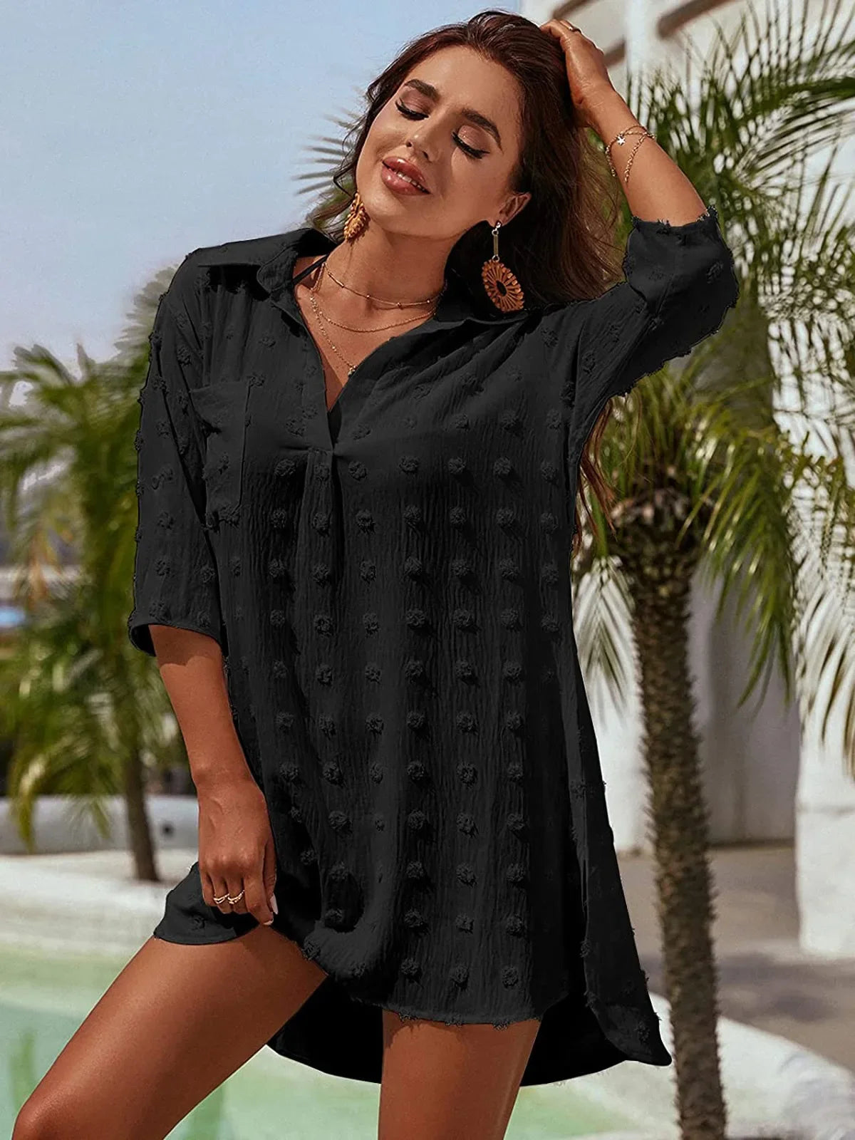 Abito Donna Effetto Pizzo Jacquard – Copricostume