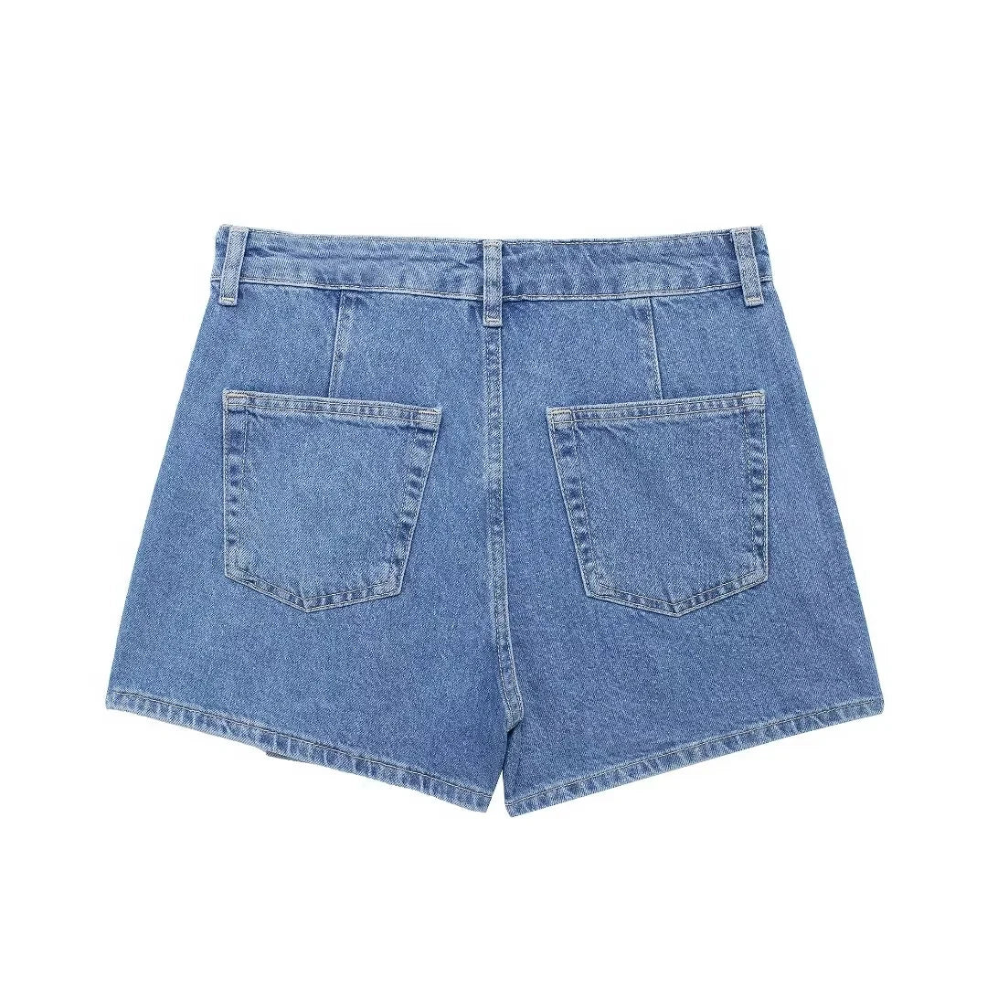Completo Denim Donna – Set Top e Shorts Elegante Estate