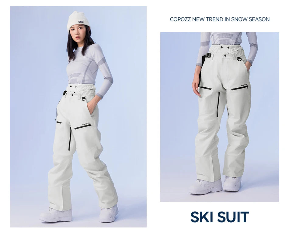 Pantaloni da sci unisex 3L impermeabili e antivento – snow-pants tecnico da snowboard e montagna
