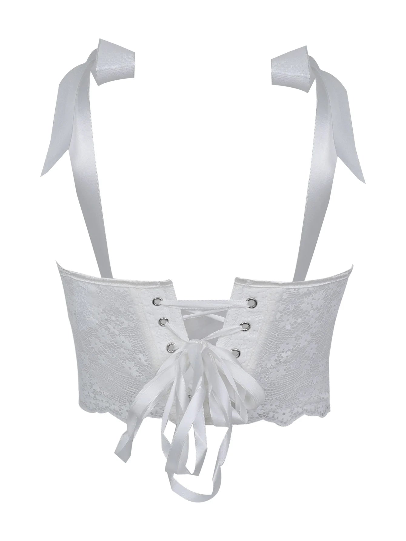 Corsetto Sexy in Pizzo Trasparente – Bustier Push Up Donna