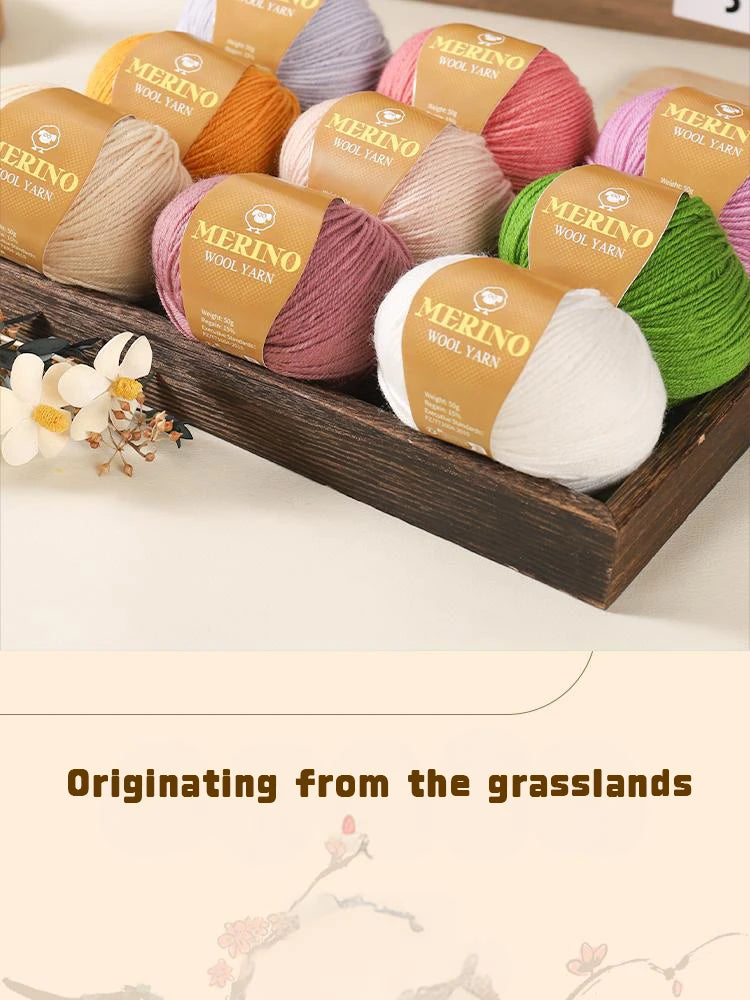 Set 500 g Filato Lana Medio-Spesso – 10 Gomitoli per Maglieria e Uncinetto