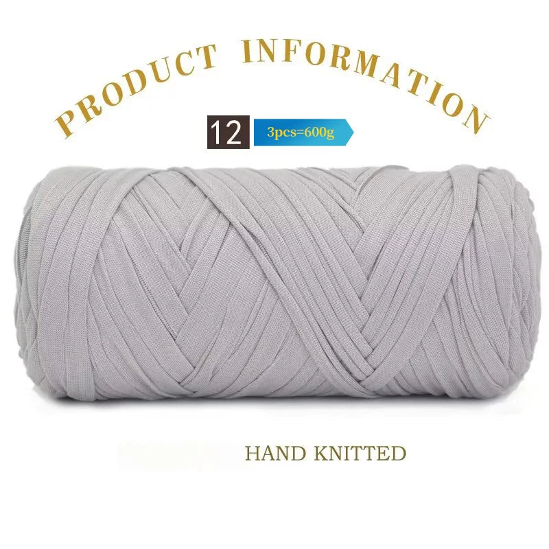 Set 3 gomitoli cloth yarn tessuto – filo intrecciato spesso per borse, tappeti, uncinetto e fai-da-te 2025