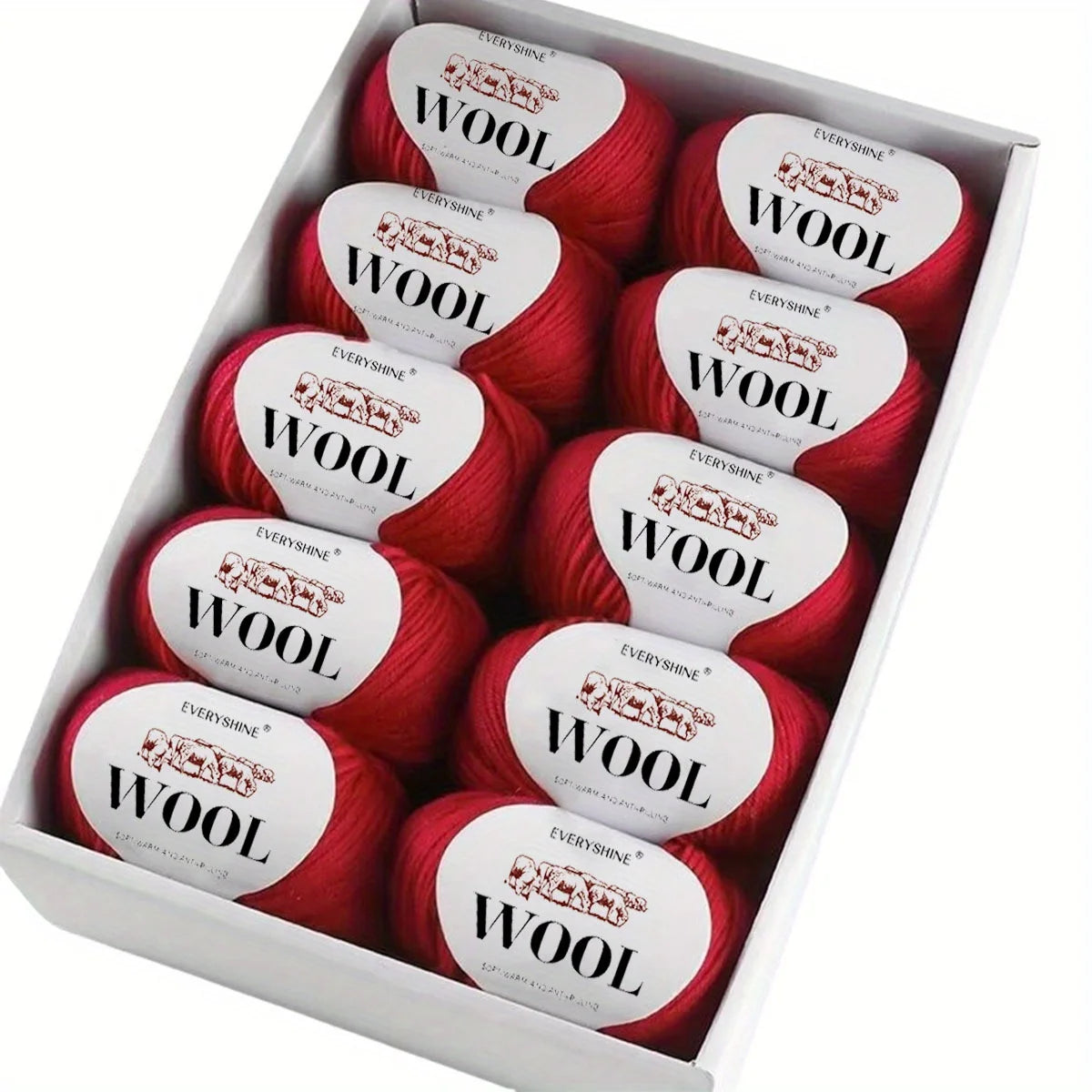 Set 6 pezzi Filato Lana – 300g Totali per Maglia & Uncinetto, Gomitoli Multicolore