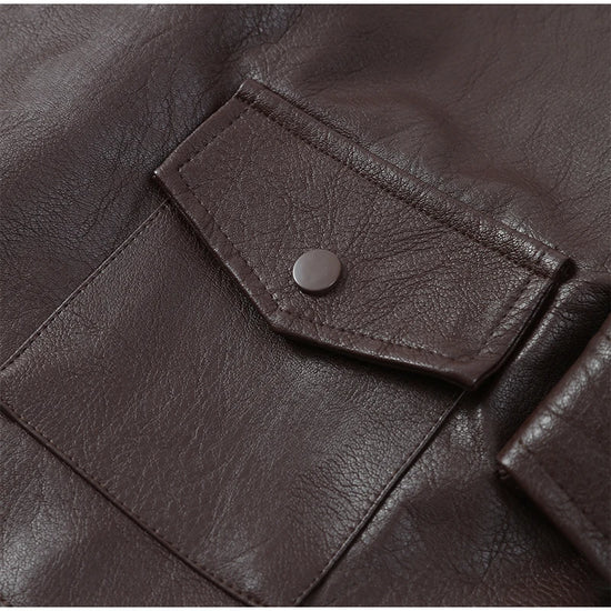 Giacca bomber donna marrone vintage con collo a rever, cintura e zip ‒ outerwear street chic autunno/inverno 2025