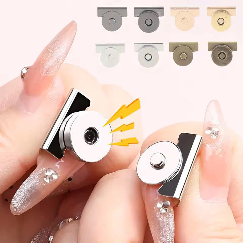 Set 5 Coppie Fermagli Magnetici Metallici Seamless – Snap Button per Chiusura Borse