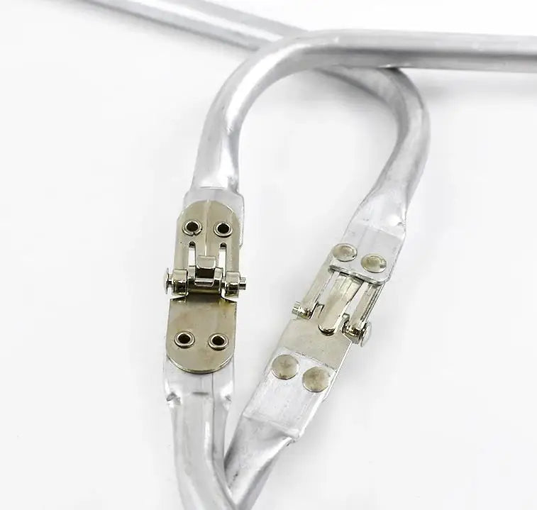 Set da 5 e 10 Chiusure in Alluminio Argento per Borse Uncinetto – Chiusura a Scatto per Pochette, Clutch e Doctor Bag (16-40 cm)