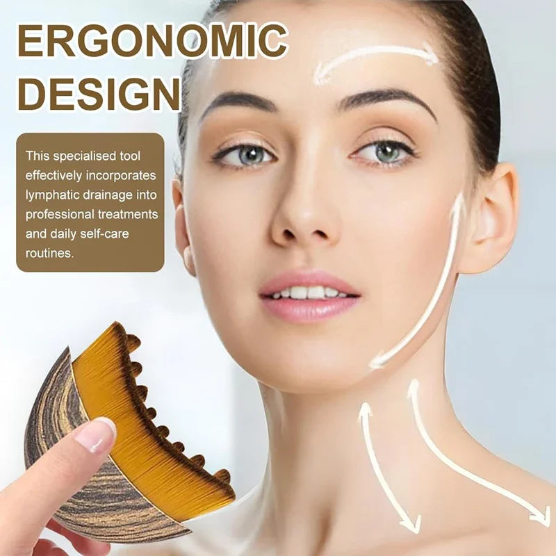 Spazzola Drenaggio Linfatico Viso – Massaggiatore Manuale per Skincare