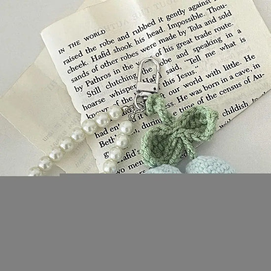 Portachiavi artigianale a fiore all’uncinetto – handmade keychain crochet floral charm