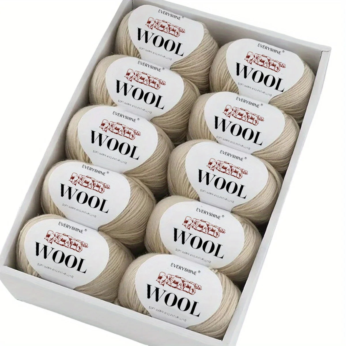 Set 6 pezzi Filato Lana – 300g Totali per Maglia & Uncinetto, Gomitoli Multicolore