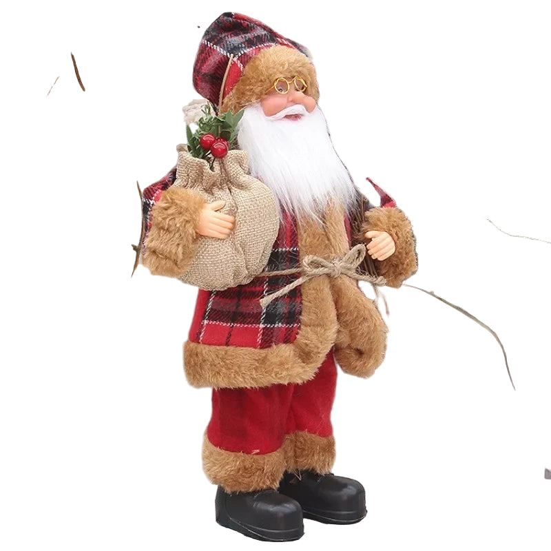 Pupazzo Babbo Natale peluche 30 cm ‒ decorazione natalizia morbida per casa, albero, festa (set 1-4 pezzi) 2025