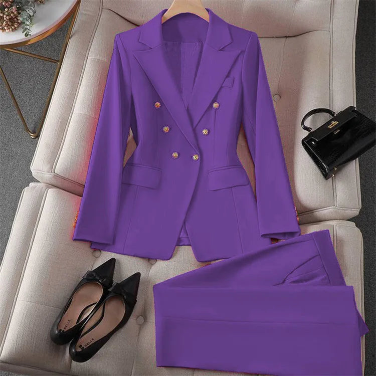 Completo blazer e pantaloni donna 2025 – Tailleur elegante a manica lunga, set 2 pezzi per ufficio, stile casual chic