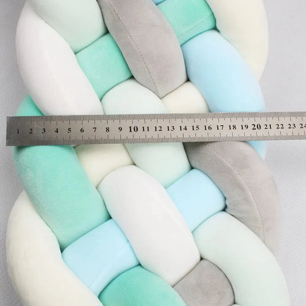 Paracolpi Culla Intrecciato 300-400 cm – Bumper Morbido a Treccia per Lettino Neonato