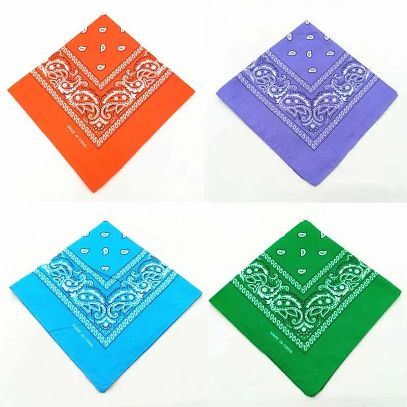 Bandana hip hop stile vintage in cotone, 20 colori assortiti