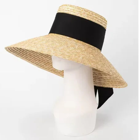 Cappello Estivo Donna a Tesa Larga in Paglia – Stile Panama per Mare, Vacanza o Città