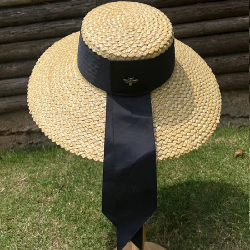 Cappello Estivo Donna a Tesa Larga in Paglia – Stile Panama per Mare, Vacanza o Città