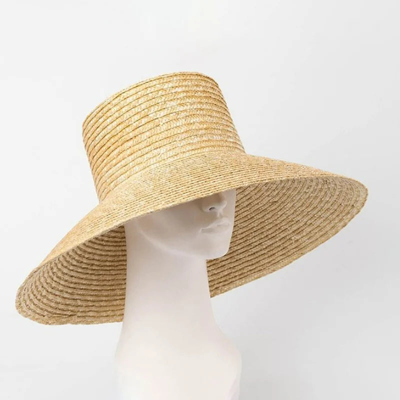 Cappello Estivo Donna a Tesa Larga in Paglia – Stile Panama per Mare, Vacanza o Città