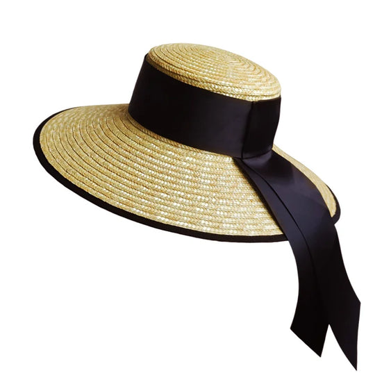 Cappello Estivo Donna a Tesa Larga in Paglia – Stile Panama per Mare, Vacanza o Città