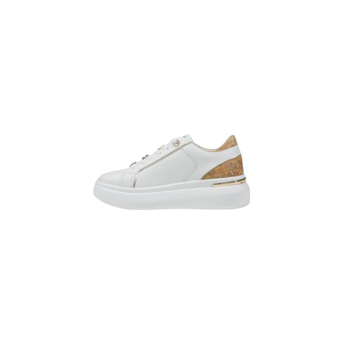 Sneakers Donna Alviero Martini Prima Classe – Bianche, Monocromo, con Lacci e Suola in Gomma Platform, Perfette per Primavera/Estate
