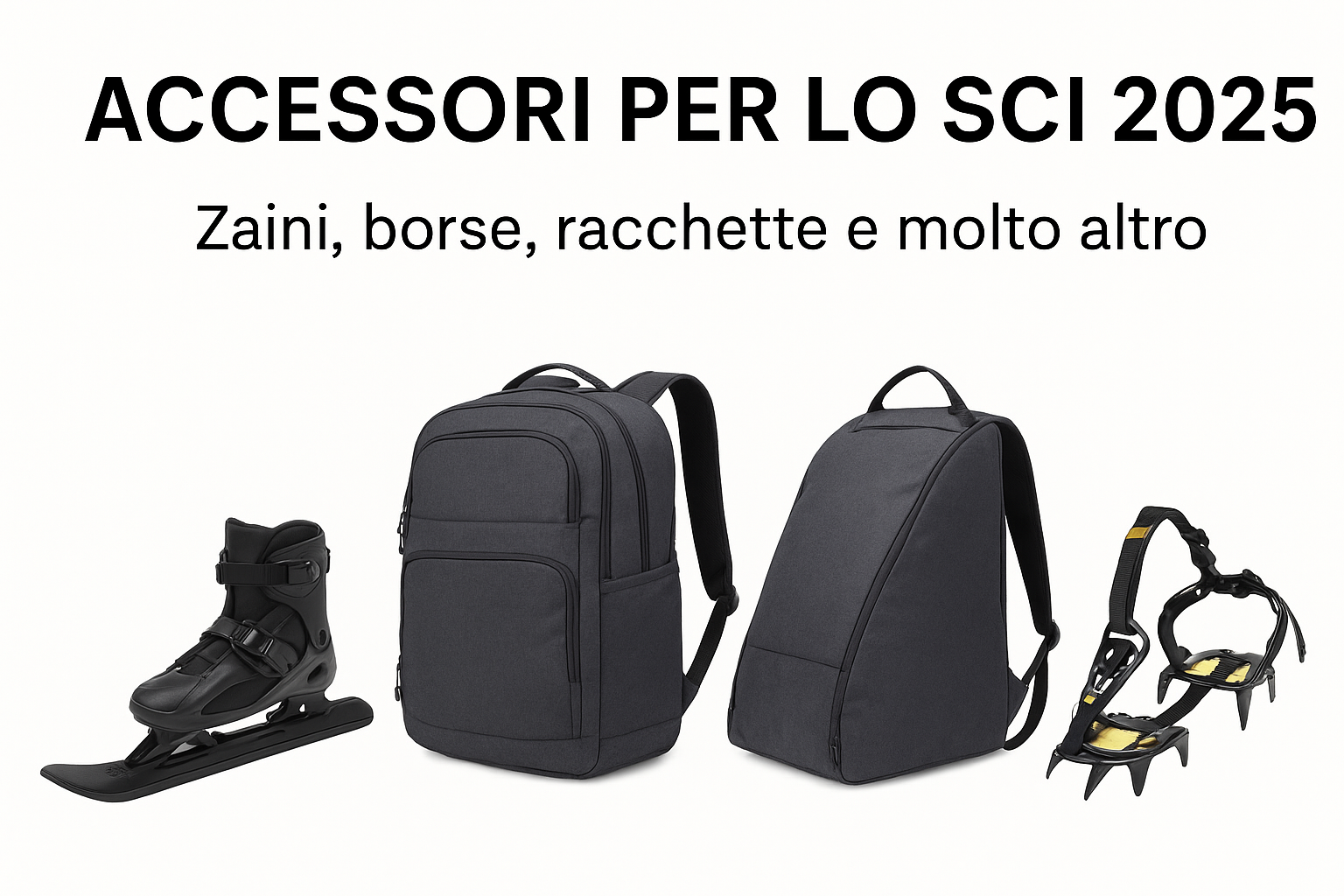 Accessori da sci 2025 – racchette regolabili, zaini e borse impermeabili per sport invernali