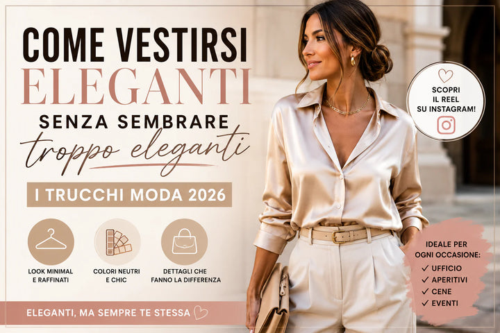 Outfit elegante donna 2026 stile minimal chic con colori neutri e look raffinato