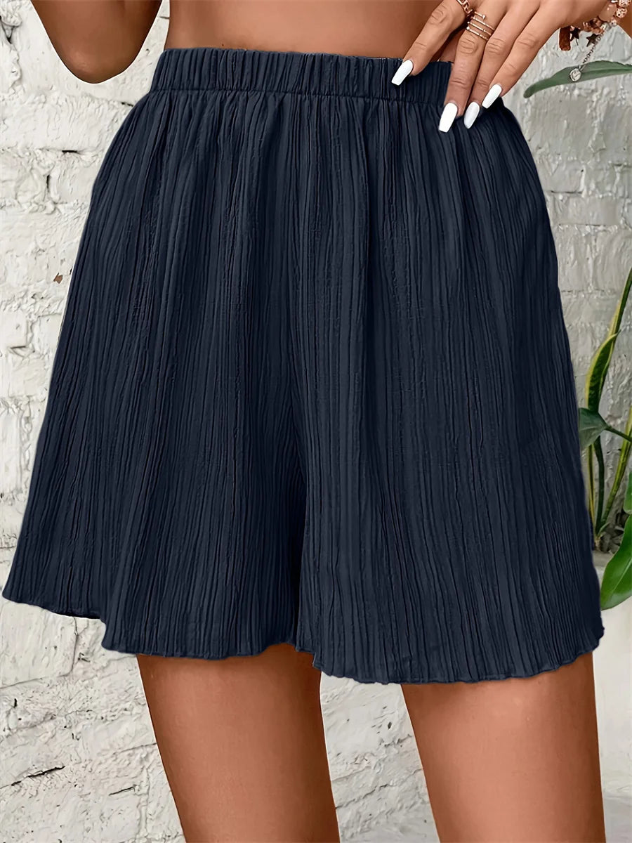 Shorts Donna Casual Vita Elastica – Pantaloncini Estivi Comodi