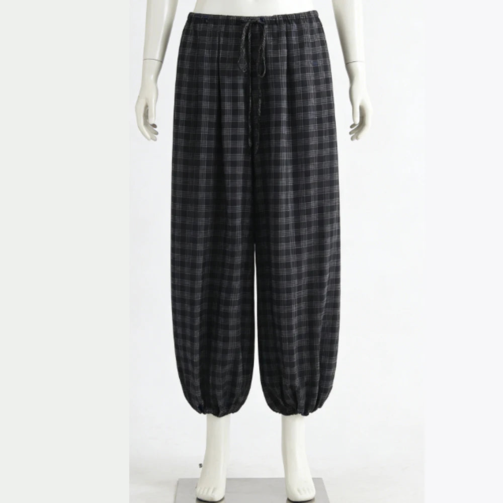 Pantaloni Balloon Plaid Donna – Baggy Bloomers Streetwear