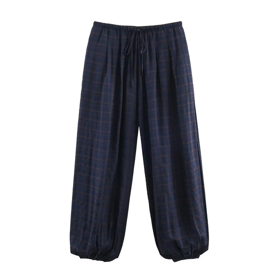 Pantaloni Balloon Plaid Donna – Baggy Bloomers Streetwear