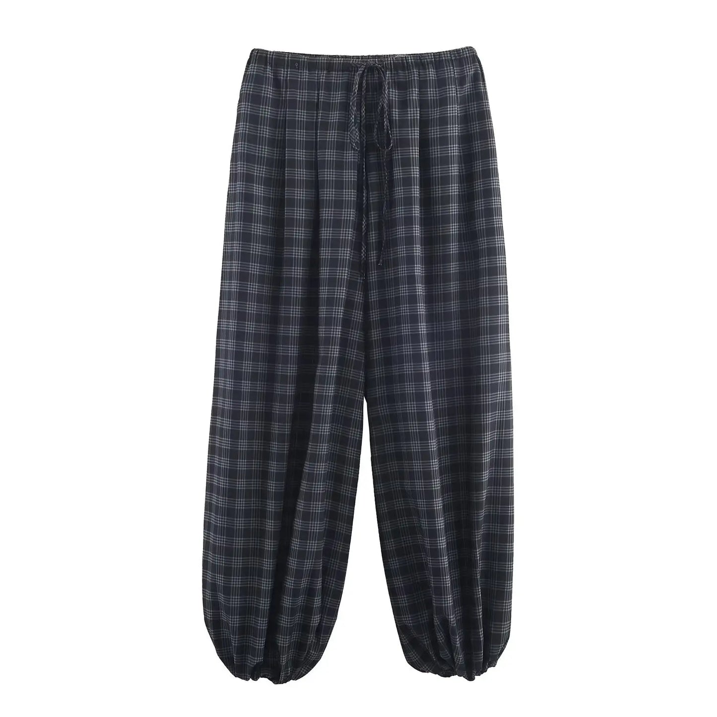 Pantaloni Balloon Plaid Donna – Baggy Bloomers Streetwear