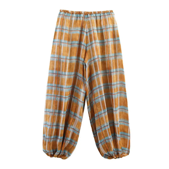 Pantaloni Balloon Plaid Donna – Baggy Bloomers Streetwear