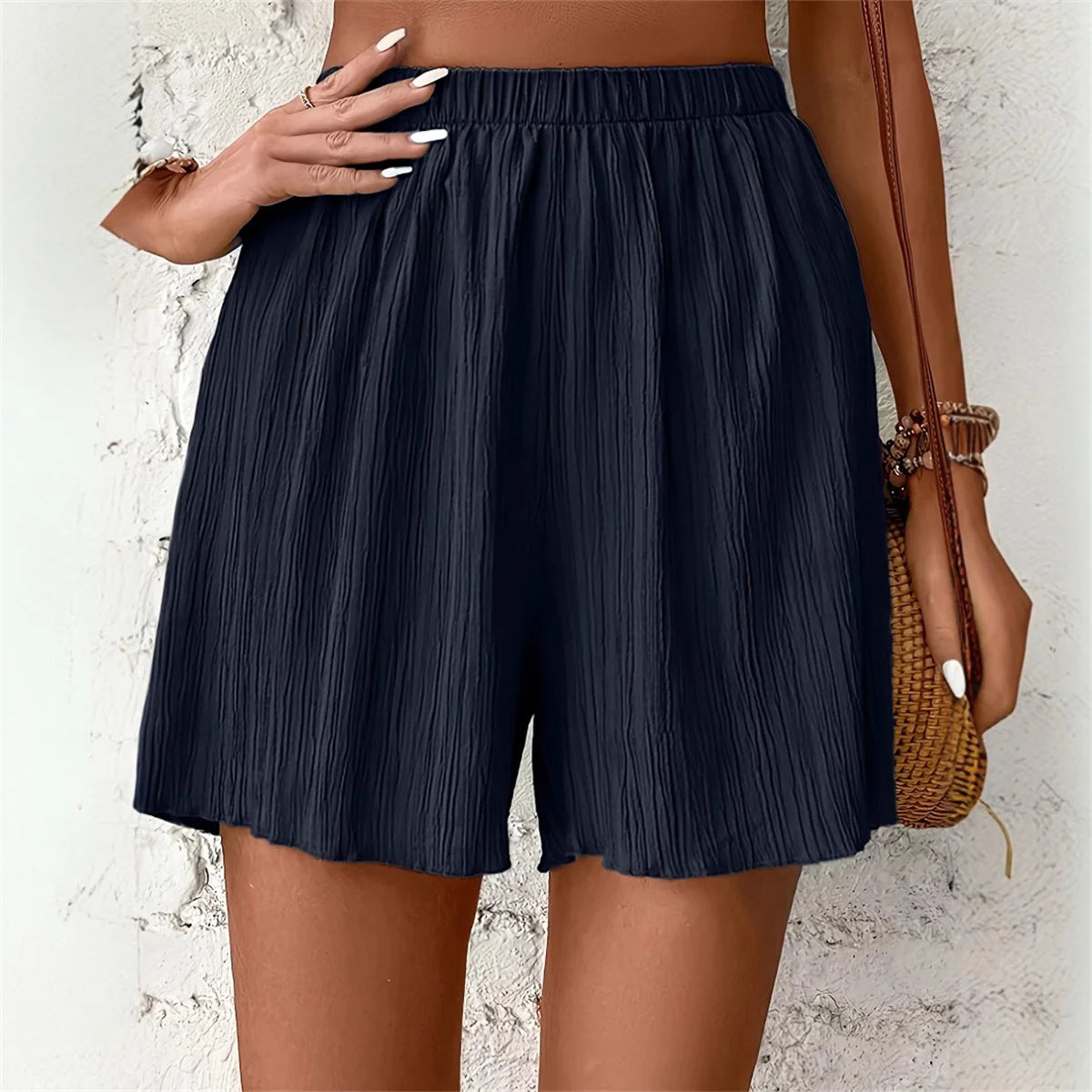 Shorts Donna Casual Vita Elastica – Pantaloncini Estivi Comodi