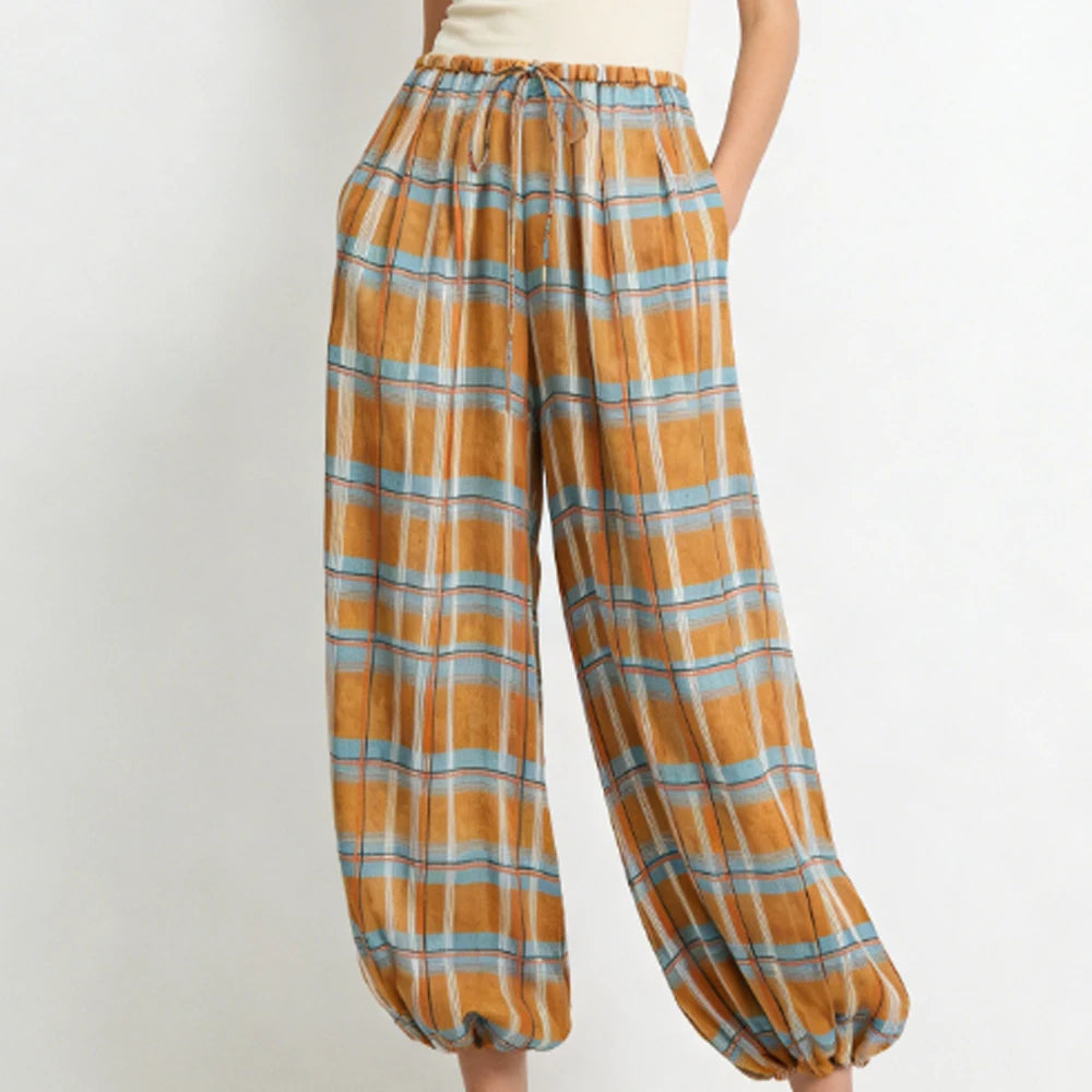Pantaloni Balloon Plaid Donna – Baggy Bloomers Streetwear