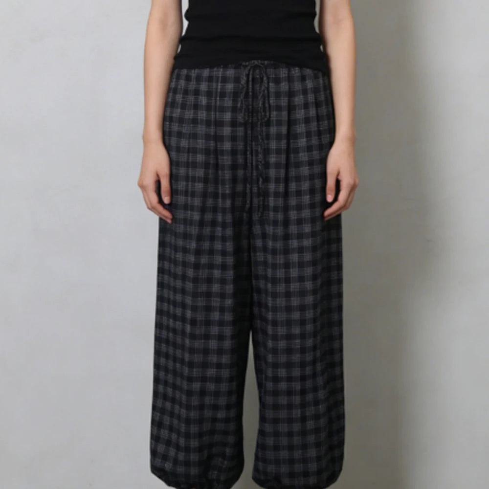 Pantaloni Balloon Plaid Donna – Baggy Bloomers Streetwear