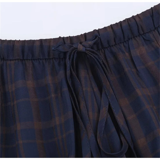 Pantaloni Balloon Plaid Donna – Baggy Bloomers Streetwear