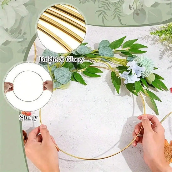 Cerchi ad anello dorato per ghirlande (1/5/10 pezzi) – hoop metallici per DIY acchiappasogni, decorazioni floreali e artigianato
