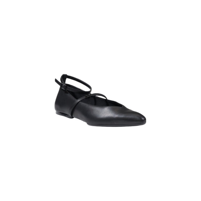 Ballerine nere da donna Armani Exchange con fibbia regolabile alla caviglia, design elegante e minimalista.​

