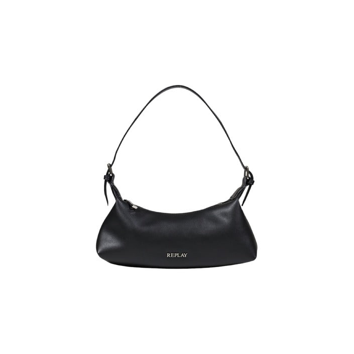 Borsa da donna Replay in colore nero con cerniera e tracolla, perfetta per uso quotidiano.

