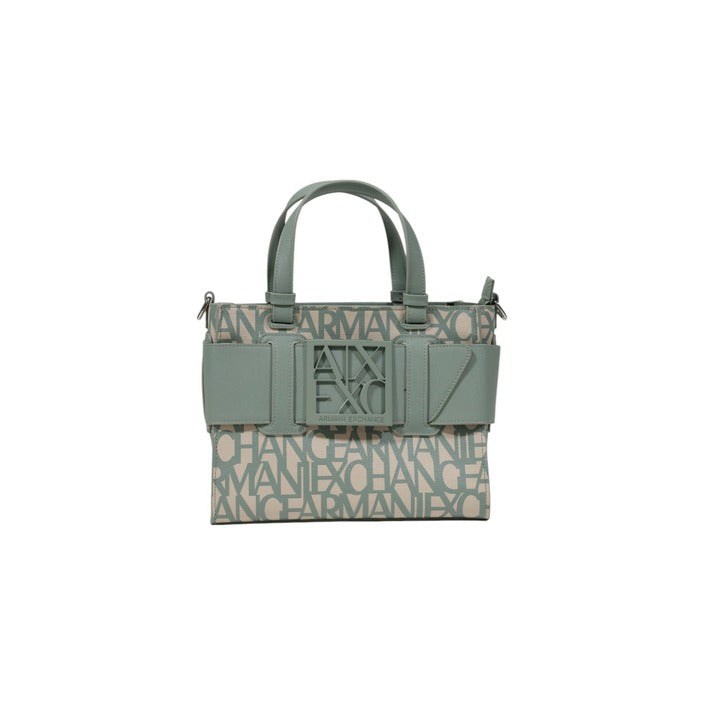 Borsa a mano verde da donna Armani Exchange, compatta con chiusura zip, perfetta per l’estate.

